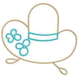 Playful hat adorned with blue flowers, simple design, suitable for springtime children’s items.