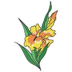 beginner-friendly leaf machine embroidery pattern - Iris perfect for Picnic Blankets