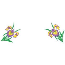 Iris - 6x10 leaf beginner-friendly machine embroidery design for Garden Aprons
