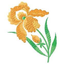 Iris - 4x4 leaf beginner-friendly machine embroidery design for reusable tote bags