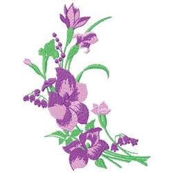 Iris - 5x7 leaf detailed machine embroidery design perfect for kitchen tea towels