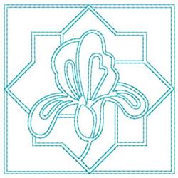 Iris - 5x7 iri quick stitch machine embroidery design for decorative pillow covers