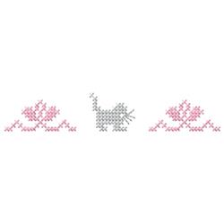 kitten quick stitch machine embroidery - Kitten Border for patchwork quilt blocks