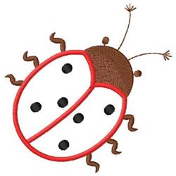 ladybug beginner-friendly machine embroidery - Ladybug perfect for Baby Blankets
