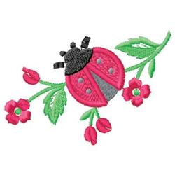 beginner-friendly spring ladybug machine embroidery pattern - Ladybug for cute baby onesies