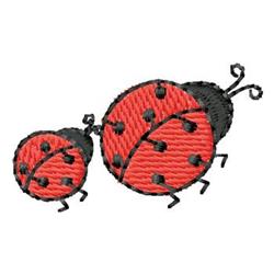 Ladybug - 4x4 ladybug quick stitch machine embroidery design for kitchen tea towels