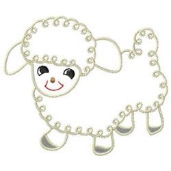 Lamb - 5x7 lamb beginner-friendly machine embroidery design for Baby Blankets