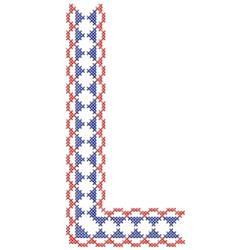Large Border - 5x7 cross beginner-friendly embroidery design for festive table runners