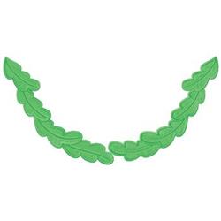 detailed leaf machine embroidery pattern - Leaf Border perfect for kitchen tea towels