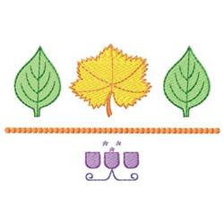 Leaf Border - 5x7 tree beginner-friendly machine embroidery design for kitchen aprons