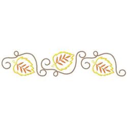 tree beginner-friendly machine embroidery - Leaf Border for patchwork quilt blocks
