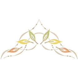beginner-friendly leaf machine embroidery pattern - Leaf Border for patchwork quilt blocks
