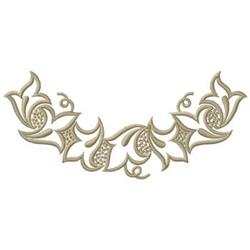 leaf beginner-friendly machine embroidery - Leaf Border for decorative pillow covers