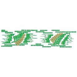 Leaf Border - 5x7 leaf beginner-friendly embroidery design for festive table runners