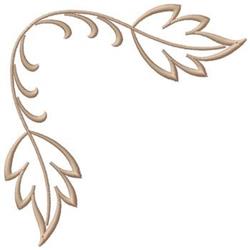 Leaf Corner - 6x10 leaf beginner-friendly embroidery design for reusable tote bags