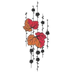 beginner-friendly autumn tree machine embroidery pattern - Leaf for kitchen tea towels