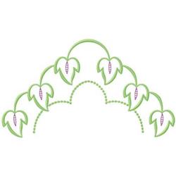 beginner-friendly leaf machine embroidery pattern - Leaf Scroll for kitchen aprons