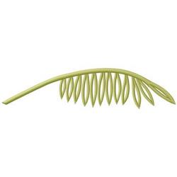 Botanical leaf in soft green with elongated leaflets and a graceful stem, showcasing minimalist elegance.