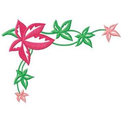 Leafy Corner - 6x10 leaf detailed machine embroidery design perfect for kitchen aprons