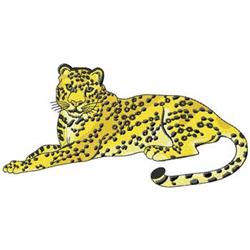 Leopard - 6x10 cat detailed machine embroidery design perfect for reusable tote bags