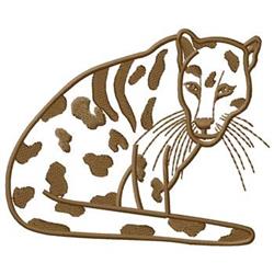 detailed cat machine embroidery pattern - Leopard perfect for reusable tote bags