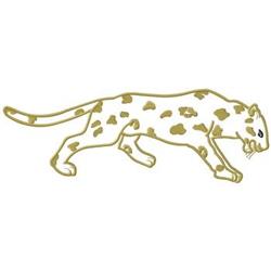cat detailed machine digital embroidery - Leopard perfect for kitchen tea towels