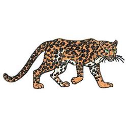 Leopard - 5x7 cat detailed machine embroidery design perfect for patchwork quilt blocks