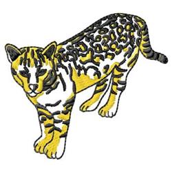 Leopard - 4x4 cat beginner-friendly machine embroidery design for reusable tote bags