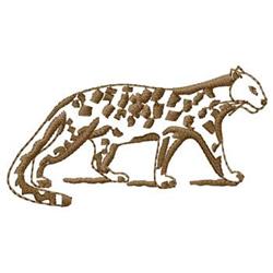 cat beginner-friendly machine embroidery - Leopard perfect for cute baby onesies