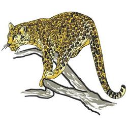 Leopard - cat detailed machine digital embroidery design for decorative pillow covers