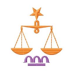quick stitch star machine digital embroidery pattern - Libra perfect for kitchen aprons