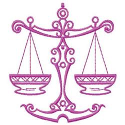 beginner-friendly libra machine embroidery pattern - Libra for reusable tote bags