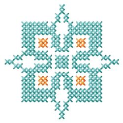 quick stitch cross machine embroidery pattern - Medium Accent for reusable tote bags