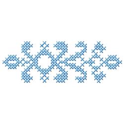 Medium Accent - 5x7 cross quick stitch machine embroidery design for reusable tote bags