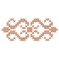 cross quick stitch machine embroidery - Medium Accent for decorative pillow covers