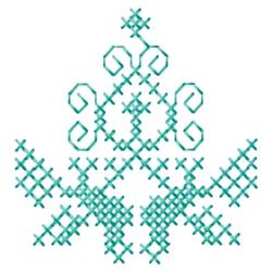 quick stitch cross machine embroidery pattern - Medium Accent for reusable tote bags