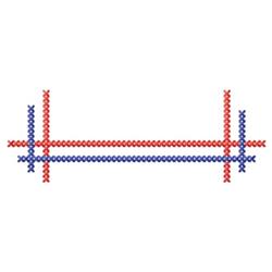 quick stitch cross machine embroidery pattern - Medium Accent for kitchen tea towels