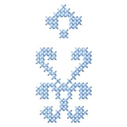 quick stitch cross machine embroidery pattern - Medium Accent for reusable tote bags