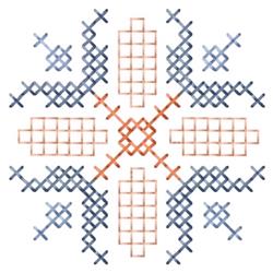 Medium Accent - 4x4 cross quick stitch machine embroidery design for reusable tote bags