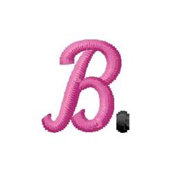 Monogram B - 4x4 monogram quick stitch embroidery design for decorative pillow covers