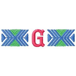 monogram quick stitch machine embroidery - Monogram G perfect for kitchen aprons