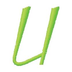 monogram quick stitch machine embroidery - Monogram U for Creative Stationery