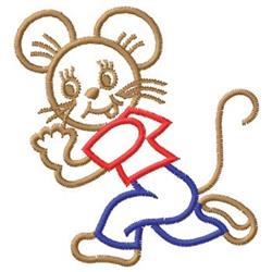 beginner-friendly mouse machine embroidery pattern - Mouse for reusable tote bags