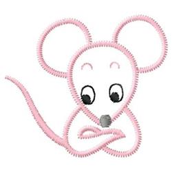 Mouse - 4x4 mouse quick stitch machine embroidery design for decorative pillow covers