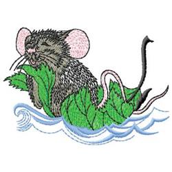 Mouse - 5x7 leaf beginner-friendly machine embroidery design for cute baby onesies