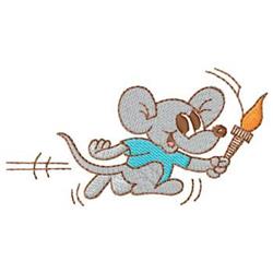 Mouse Runner - 5x7 runner beginner-friendly embroidery design for cute baby onesies