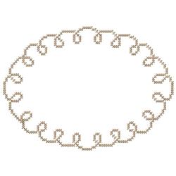 cross beginner-friendly machine embroidery - Oval Border for decorative wall hangings