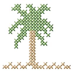 quick stitch tree machine embroidery pattern - Palm Tree perfect for Summer Apparel