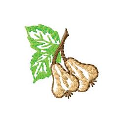 quick stitch tree machine embroidery pattern - Pears for decorative pillow covers