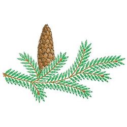tree beginner-friendly machine embroidery - Pine Cone for patchwork quilt blocks